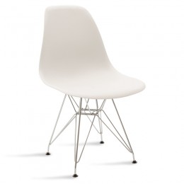 Καρέκλα Adelle pakoworld PP λευκό-inox πόδι 46x55x81εκ 292-000013