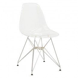 Καρέκλα Adelle pakoworld PP διάφανο-inox πόδι 46x55x81εκ 292-000014