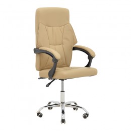 Καρέκλα γραφείου διευθυντή Glorin pakoworld μπεζ pu 60x68x128εκ 292-000055