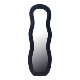 Καθρέπτης Glinde Inart βελούδο σε μαύρη απόχρωση 50x3.3x150εκ