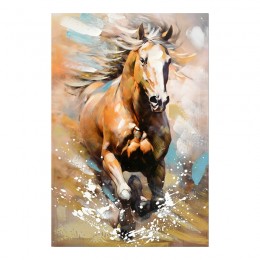 Πίνακας σε καμβά Horse Inart 60x3x90εκ 296-000031