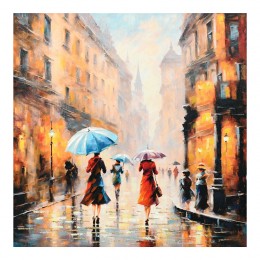 Πίνακας σε καμβά Nightdream II Inart 100x3x100εκ 296-000046