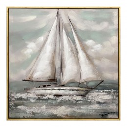 Πίνακας σε καμβά Siedo I Inart με πλαίσιο 70x3.5x70εκ