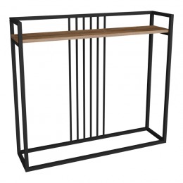 Κονσόλα Convida pakoworld oak με μαύρο μεταλλικό σκελετό 100x25x90εκ