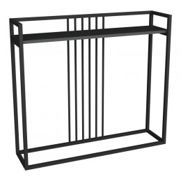 Κονσόλα Convida pakoworld ανθρακί με μαύρο μεταλλικό σκελετό 100x25x90εκ