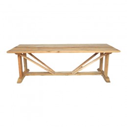Τραπέζι Smarious pakoworld teak ξύλο σε φυσική απόχρωση 250x100x78εκ 338-000002