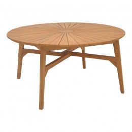 Τραπέζι Colen pakoworld teak ξύλο σε φυσική απόχρωση Φ180x75εκ 340-000011
