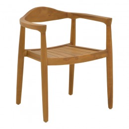 Πολυθρόνα Ganny pakoworld teak ξύλο σε φυσική απόχρωση 59x56x71εκ 340-000021