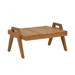 Τραπέζι Kally pakoworld teak ξύλο σε φυσική απόχρωση 60x50x34εκ 340-000023