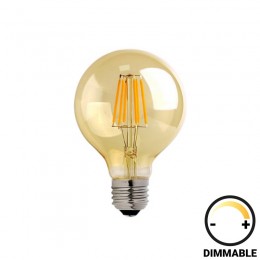 Λαμπτήρας LED G95 Bulb pakoworld dimmable 4W E27 200-220V amber 342-000072