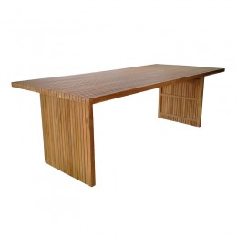 Τραπέζι Zibra pakoworld teak ξύλο σε φυσική απόχρωση 220x100x75εκ 343-000024