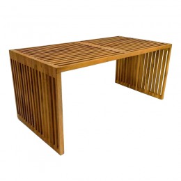 Τραπέζι Marlin pakoworld teak ξύλο σε φυσική απόχρωση 100x50x45εκ 343-000025