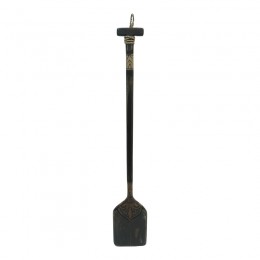 Διακοσμητικό τοίχου κουπί Boon Inart μαόνι ξύλο σε μαύρη-φυσική απόχρωση 20x3x120εκ