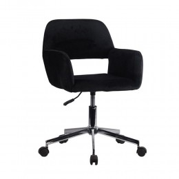 Idols καρέκλα γραφείου 56,5x54,5xH76/88cm μαύρο 25-0483