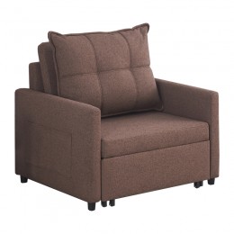 Καναπές-κρεβάτι Barzene pakoworld καφέ ύφασμα 96x83x75εκ 347-000007