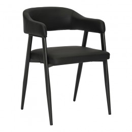 Πολυθρόνα Sezan pakoworld pu σε μαύρη απόχρωση 56x55x78εκ