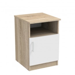 Κομοδίνο Galdi pakoworld σε sonoma-λευκή απόχρωση 40x45x60εκ 361-000035