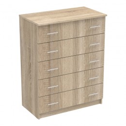 Συρταριέρα Kofre pakoworld σε sonoma απόχρωση 80x45x104εκ 361-000044