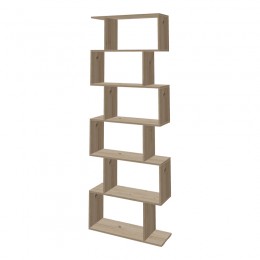 Βιβλιοθήκη Sezen pakoworld σε oak απόχρωση 70x24x191.5εκ 361-000091