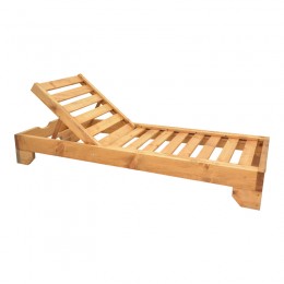 Ξαπλώστρα Zalka pakoworld L1 σε φυσική απόχρωση 66x197x28εκ 363-000013