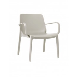 Ginevra lounge πολυθρόνα Technopolymer  DOVE GREY 68x62x78(43)cm