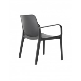 Ginevra lounge πολυθρόνα Technopolymer  ANTHRACITE 68x62x78(43)cm