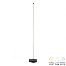 Φωτιστικό δαπέδου Topelia pakoworld led μέταλλο σε μαύρη απόχρωση Φ20x140εκ