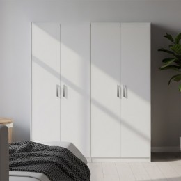 Ντουλάπα τετράφυλλη Lego Ι pakoworld λευκή 160x42x180εκ