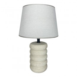 Επιτραπέζιο φωτιστικό Graike Inart Ε27 κεραμικό σε μπεζ απόχρωση Φ26x37εκ