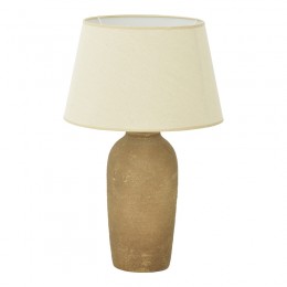 Επιτραπέζιο φωτιστικό Barout Inart Ε27 κεραμικό σε γκρι antique- μπεζ απόχρωση Φ40x62εκ