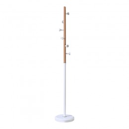 Καλόγερος Sinem pakoworld μέταλλο σε λευκή-φυσική απόχρωση Φ30x175εκ