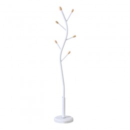 Καλόγερος Portu pakoworld μέταλλο σε λευκή-φυσική απόχρωση Φ30x170εκ