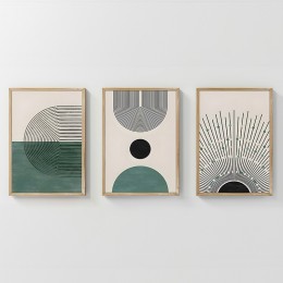 Πίνακας Kertia pakoworld τρίπτυχος με ψηφιακή εκτύπωση και πλαίσιο 33x1.5x48εκ