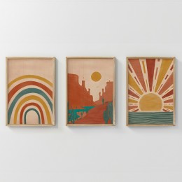 Πίνακας Jecko pakoworld τρίπτυχος με ψηφιακή εκτύπωση και πλαίσιο 33x1.5x48εκ