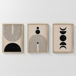 Πίνακας Aregon pakoworld τρίπτυχος με ψηφιακή εκτύπωση και πλαίσιο 33x1.5x48εκ