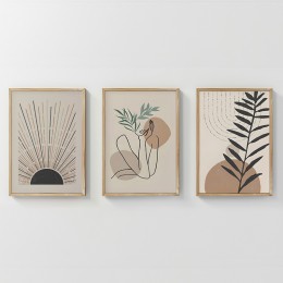 Πίνακας Gonma pakoworld τρίπτυχος με ψηφιακή εκτύπωση και πλαίσιο 33x1.5x48εκ