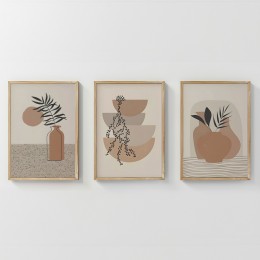 Πίνακας Derzy pakoworld τρίπτυχος με ψηφιακή εκτύπωση και πλαίσιο 33x1.5x48εκ