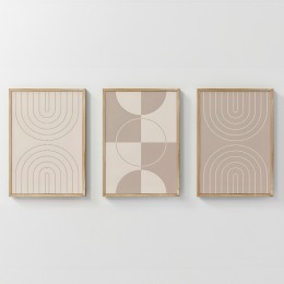 Πίνακας Zenzia pakoworld τρίπτυχος με ψηφιακή εκτύπωση και πλαίσιο 33x1.5x48εκ