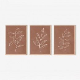 Πίνακας Drifer pakoworld τρίπτυχος με ψηφιακή εκτύπωση και πλαίσιο 33x1.5x48εκ