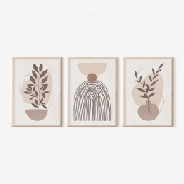 Πίνακας Frendy pakoworld τρίπτυχος με ψηφιακή εκτύπωση και πλαίσιο 33x1.5x48εκ