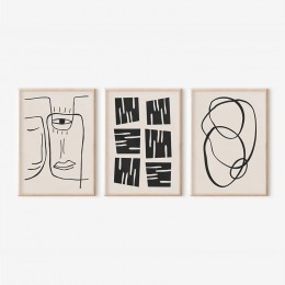 Πίνακας Lumora pakoworld τρίπτυχος με ψηφιακή εκτύπωση και πλαίσιο 33x1.5x48εκ