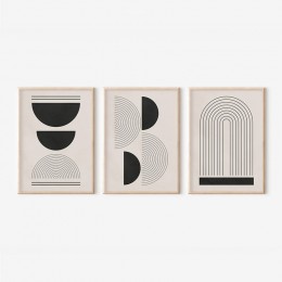 Πίνακας Nuvia pakoworld τρίπτυχος με ψηφιακή εκτύπωση και πλαίσιο 33x1.5x48εκ