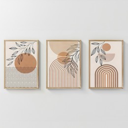 Πίνακας Zephra pakoworld τρίπτυχος με ψηφιακή εκτύπωση και πλαίσιο 33x1.5x48εκ