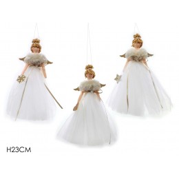 XMAS ΑΓΓΕΛΟΣ ΛΕΥΚΟΣ H23CM 3 ΣΧΕΔΙΑ 436715