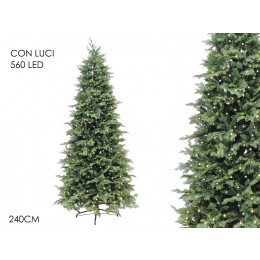 ΧΡΙΣΤΟΥΓΕΝΝΙΑΤΙΚΟ ΔΕΝΤΡΟ SLIM 240CM ΜΕ ΦΩΤΑΚΙΑ 560LED 1604 ΚΛΑΔΙΑ 449097