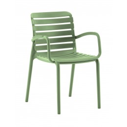 Parma πολυθρόνα pp GREEN ΣΤΟΙΒΑΖΟΜΕΝΗ 56x56x82(47)cm