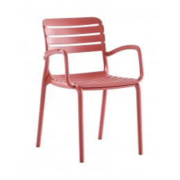 Notte πολυθρόνα pp MARSALA στοιβαζόμενη 56x56x82(47)cm 