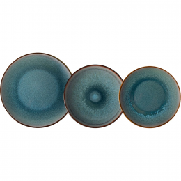 HARUKI REACTIVE BLUE ΠΙΑΤΑ ΣΕΤ 18ΤΕΜ STONEWARE 509501