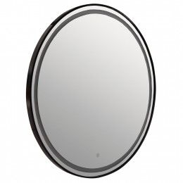 ΚΑΘΡΕΠΤΗΣ ΤΟΙΧΟΥ ΣΤΡΟΓΓΥΛΟΣ ROUNDER HM4503.01 ΑΛΟΥΜΙΝΙΟ ΣΕ ΜΑΥΡΟ-ΦΩΤΙΣΜΟΣ LED Φ80εκ.