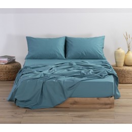 NEF NEF HOMEWARE ΣΕΝΤΟΝΙ ΜΕΜΟΝΩΜΕΝΟ ΒΑΜΒΑΚΕΡΟ ΥΠΕΡΔΙΠΛΟ ΜΕ ΛΑΣΤΙΧΟ BASIC 160Χ200+30 DUSTY PETROL 011711
